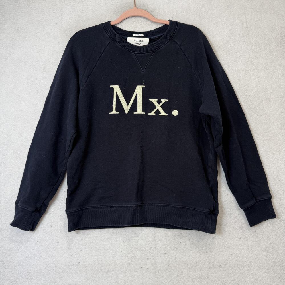 Mother Sweatshirt Womens Large Blue Mx. Love Your Other Fleece Pride Graphic